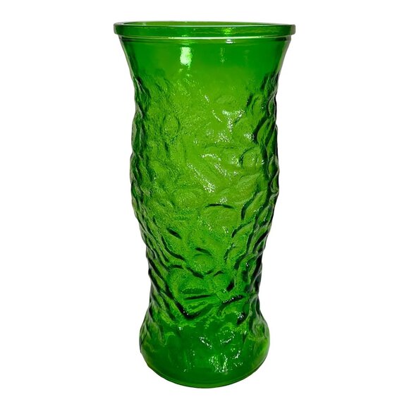 vintage Hoosier Textured Glass Green 9.75 inch Vase - only used once - Picture 1 of 3